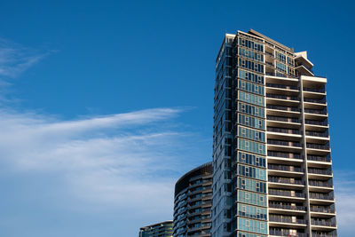 Low angle view of modern building against sky