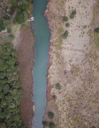 High angle view of beach