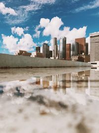 Reflection of clouds in water