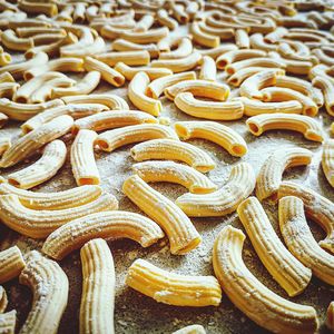 Full frame shot of roasted coffee beans on table