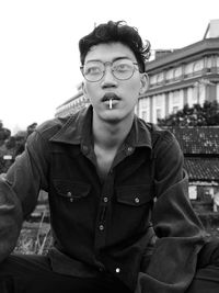 Portrait of mid adult man