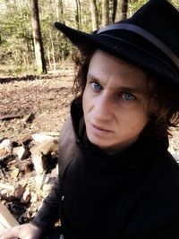 Portrait of boy wearing hat