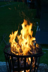 Close-up of fire