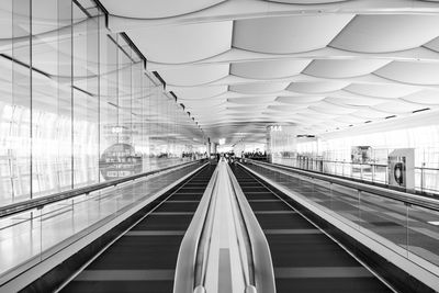 Railroad station platform at airport