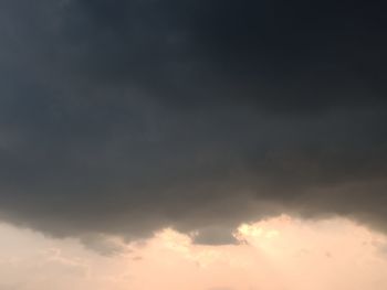 Low angle view of sky during sunset