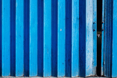 Full frame shot of blue door