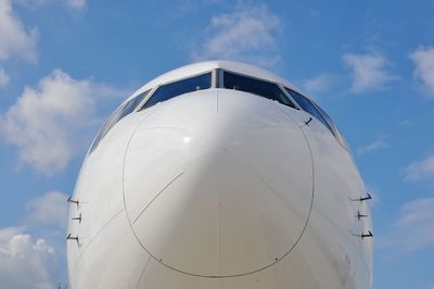 Low angle view of built structure against blue sky