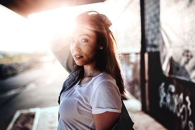 Portrait of young woman