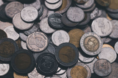 Full frame shot of coins