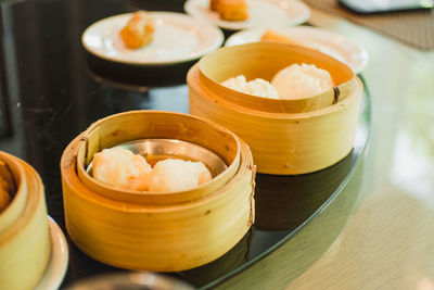 Close-up of dumplings in bowl