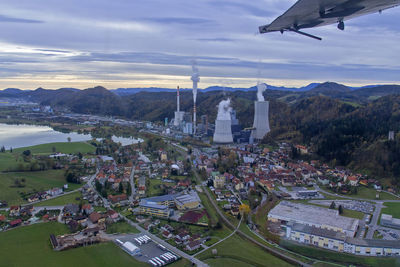 High angle view of cityscape