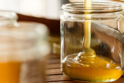 Close-up of drink on table