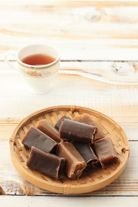 Dodol garut picnic, indonesian traditonal sweet sticky rice cake from garut, west java. 