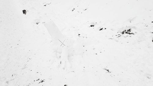 Full frame shot of snow covered land