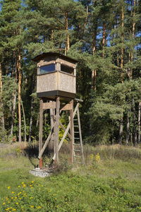 Built structure on field in park