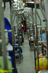 People on railroad station platform