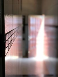 Close-up of metal wall in building