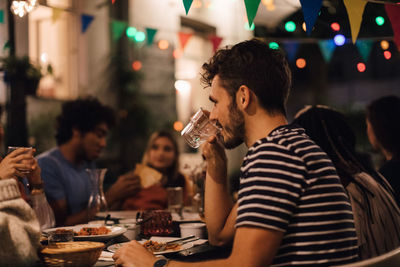 Group of people in restaurant