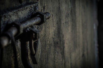 Close-up of wooden door