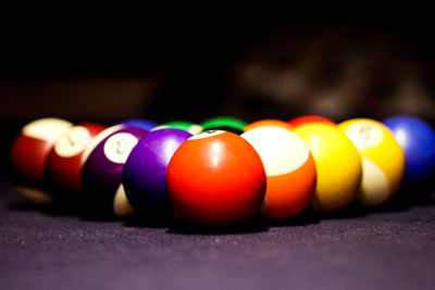 Close-up of balls on table