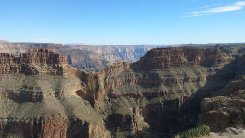 Panoramic view of landscape against clear sky