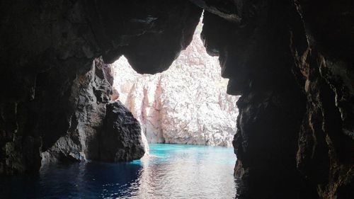 Rock formations in sea