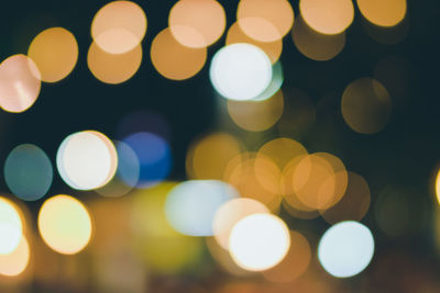 Defocused lights at night