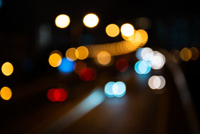 Defocused image of lights