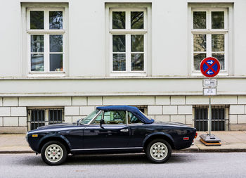 Vintage car on street