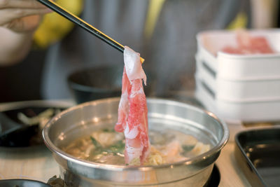 Close-up of ice cream in bowl