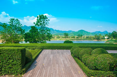 Scenic view of land against sky