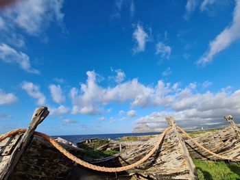 Panoramic shot of land against sky