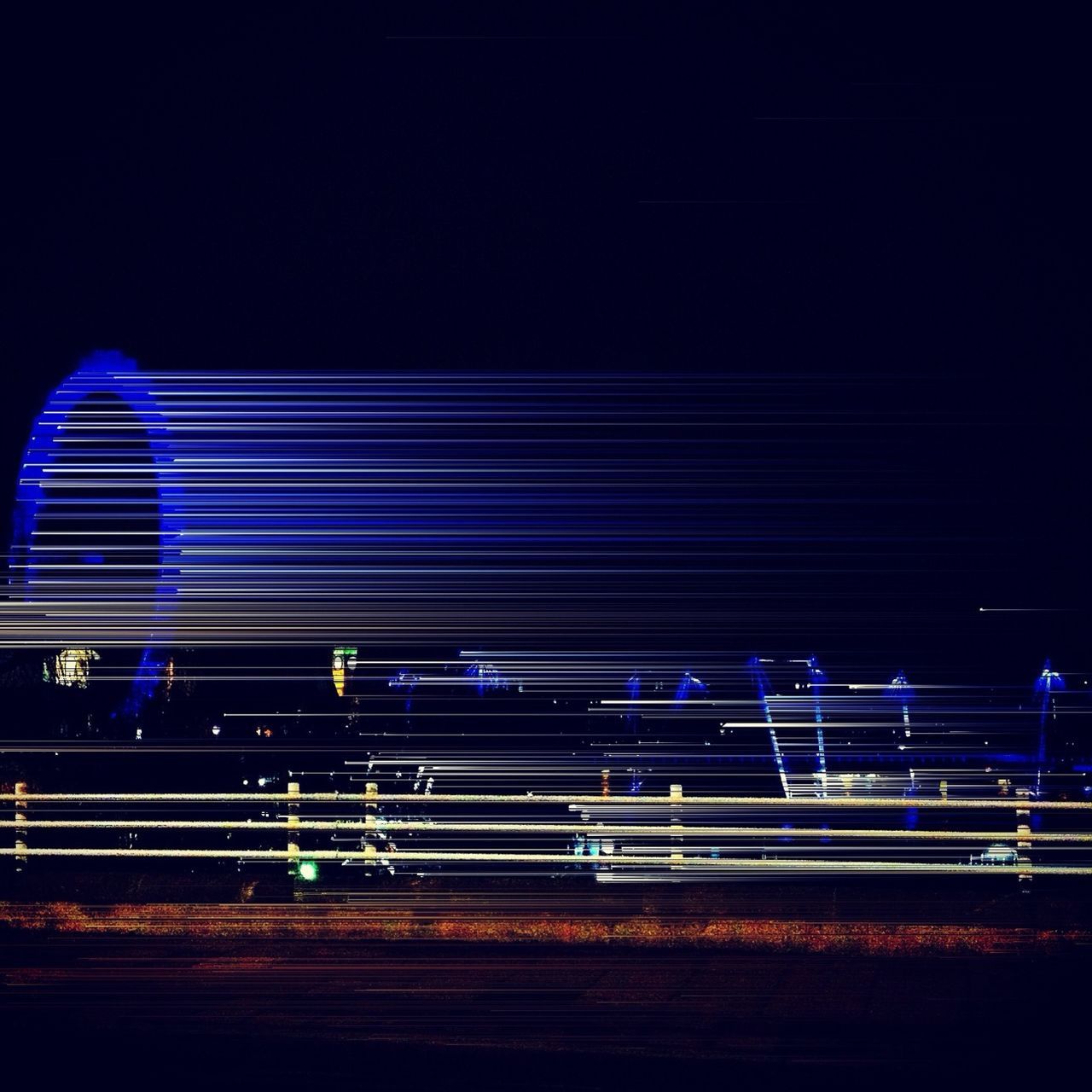 illuminated, night, transportation, railroad track, long exposure, mode of transport, rail transportation, blurred motion, railroad station, speed, public transportation, motion, blue, railroad station platform, light trail, no people, train - vehicle, land vehicle, travel, outdoors