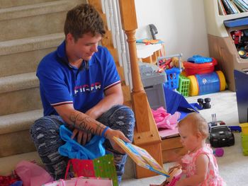 Children playing at home