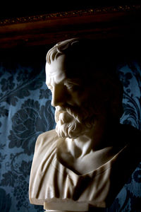 Close-up of statue with dynamic light