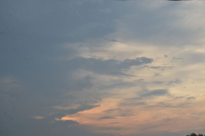 Low angle view of clouds in sky