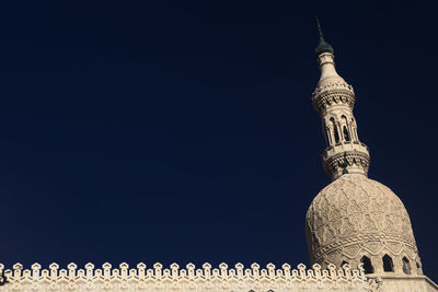 Temple against clear sky