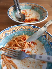 Close-up of served food