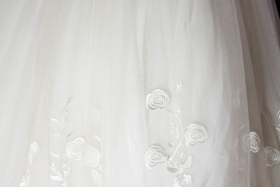 Full frame shot of wedding dress
