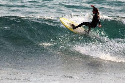 Man surfing in sea