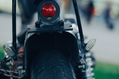 Close-up of motor cycle tire