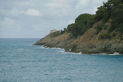 Church of madonnina della punta in bonassola, la spezia, liguria, italy.