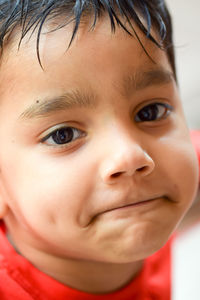 Close-up portrait of cute girl