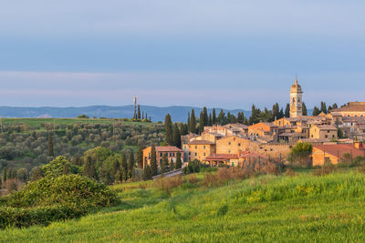 View of san quirico d'orcia in italy