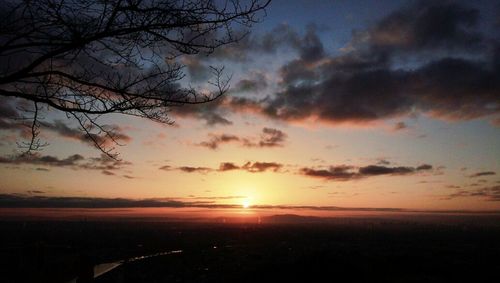 Scenic view of landscape at sunset