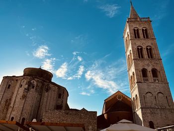 Low angle view of church against sky