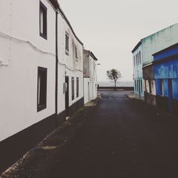 Narrow alley amidst buildings