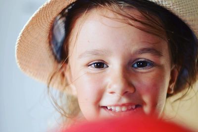 Close-up portrait of cute girl