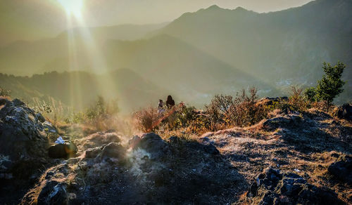 Panoramic view of foggy weather