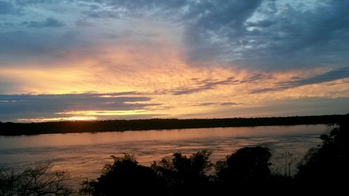 Scenic view of sunset over sea